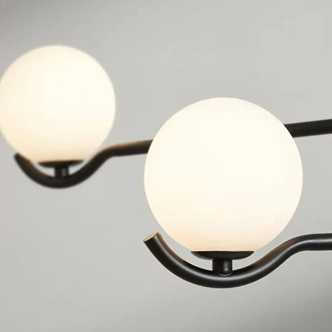 Suspension minimaliste à boules lumineuses style chic