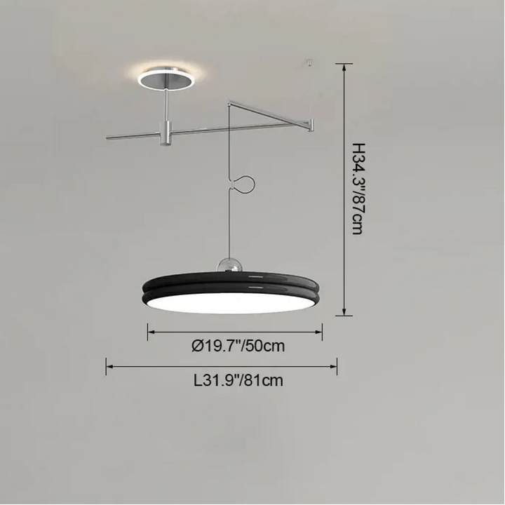 Suspension moderne à bras orientable élégant ambiance
