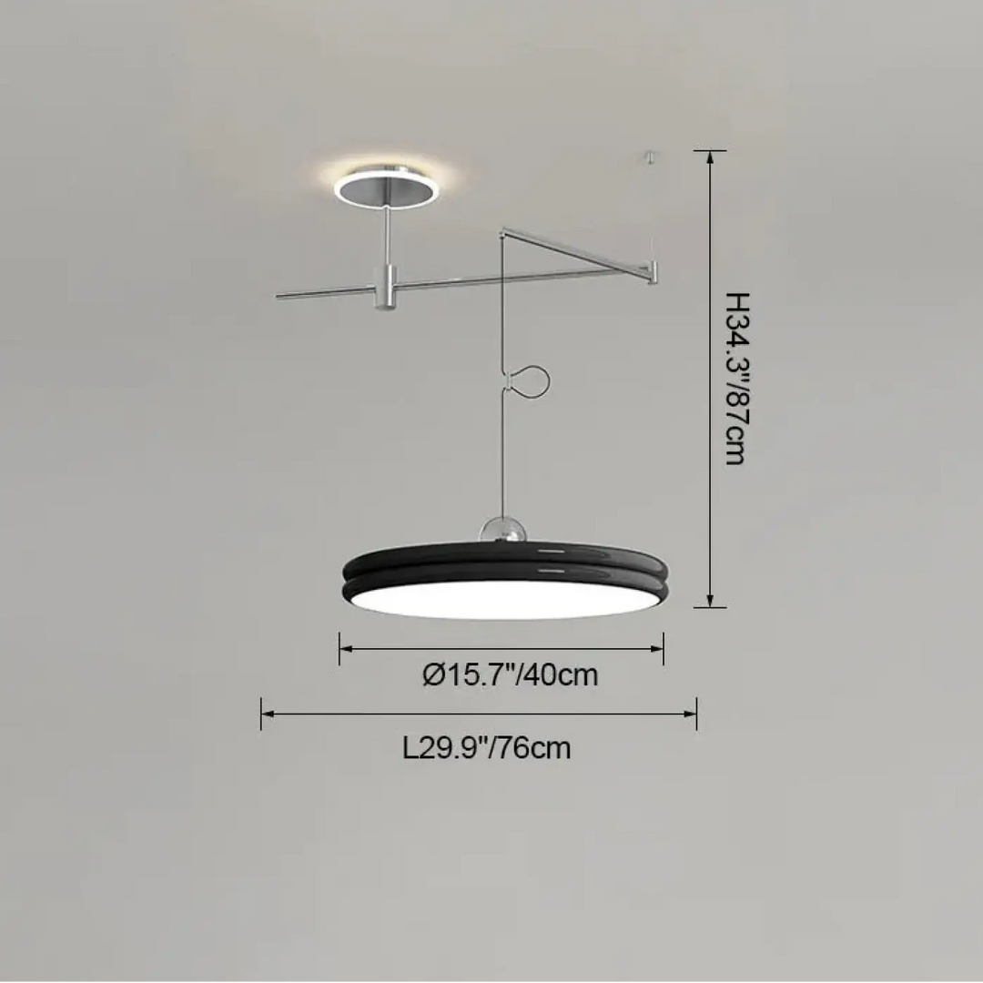 Suspension moderne à bras orientable élégant ambiance