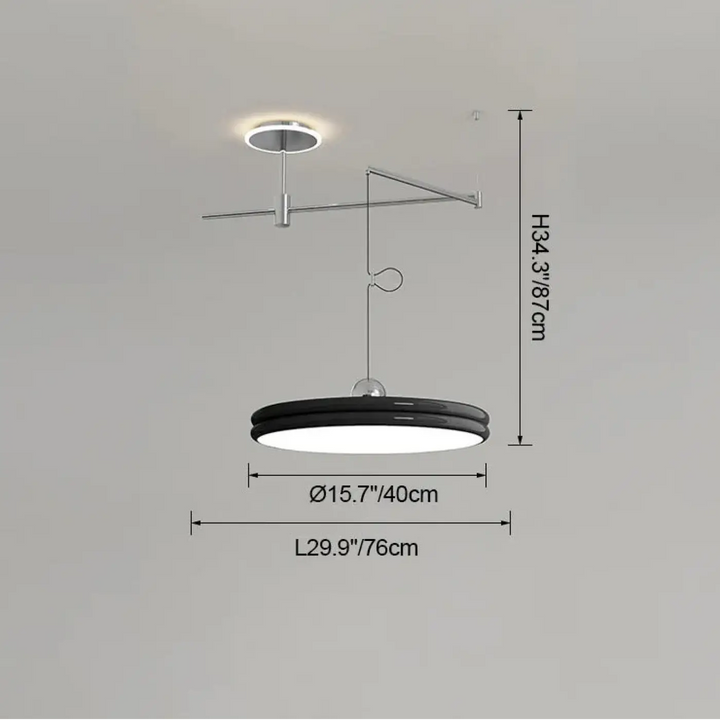 Suspension moderne à bras orientable élégant ambiance