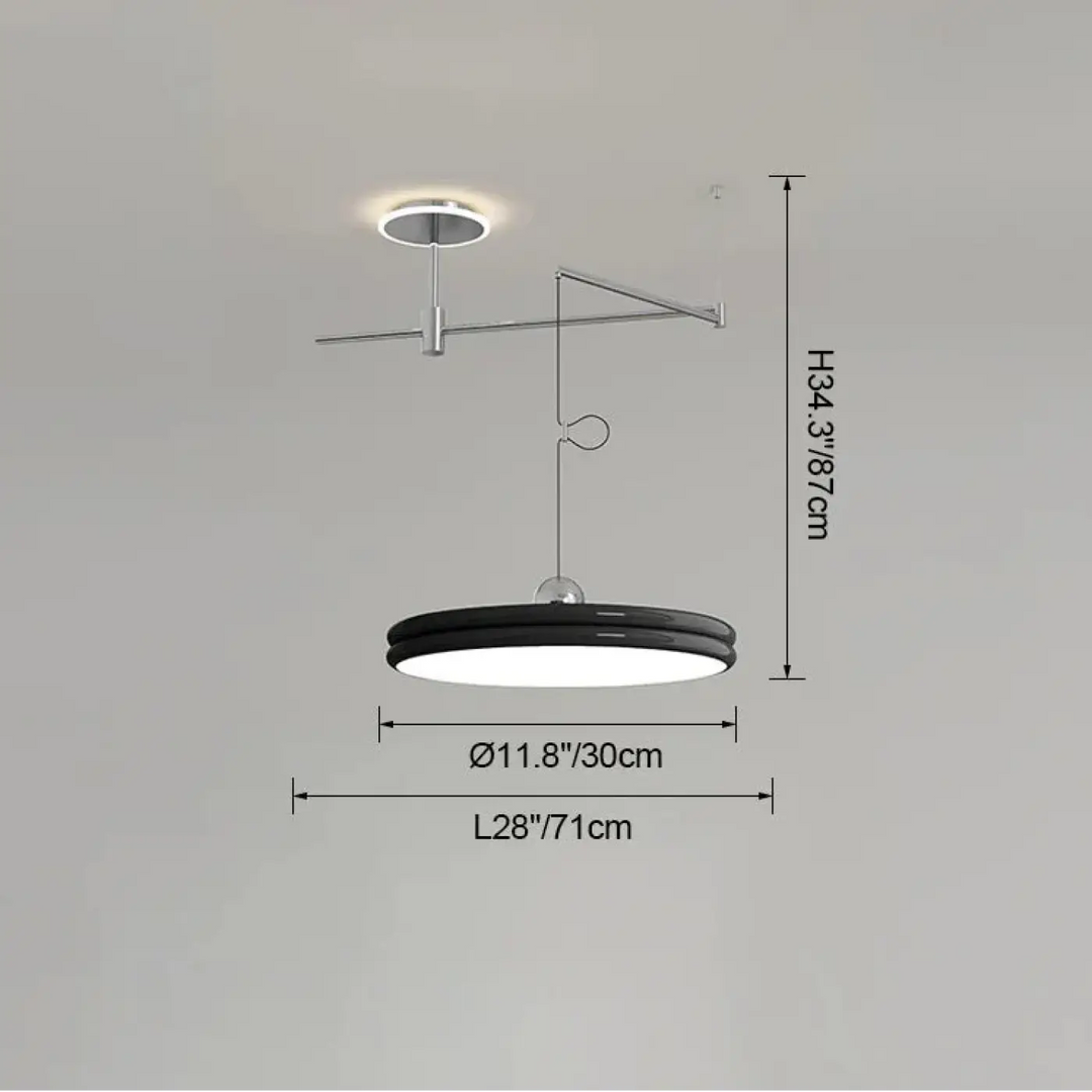 Suspension moderne à bras orientable élégant ambiance