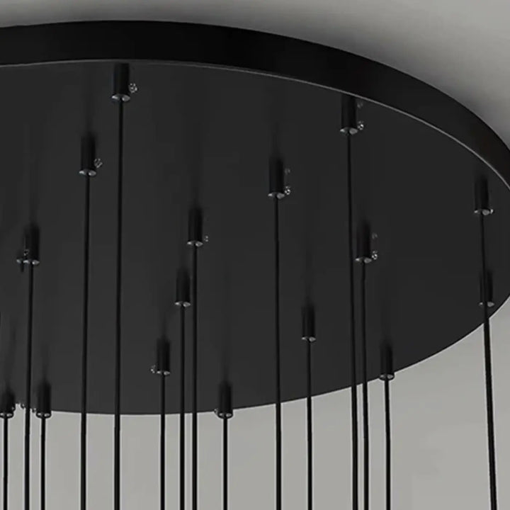 Suspension Design Moderne Cylindres Noirs Multiples Élégante