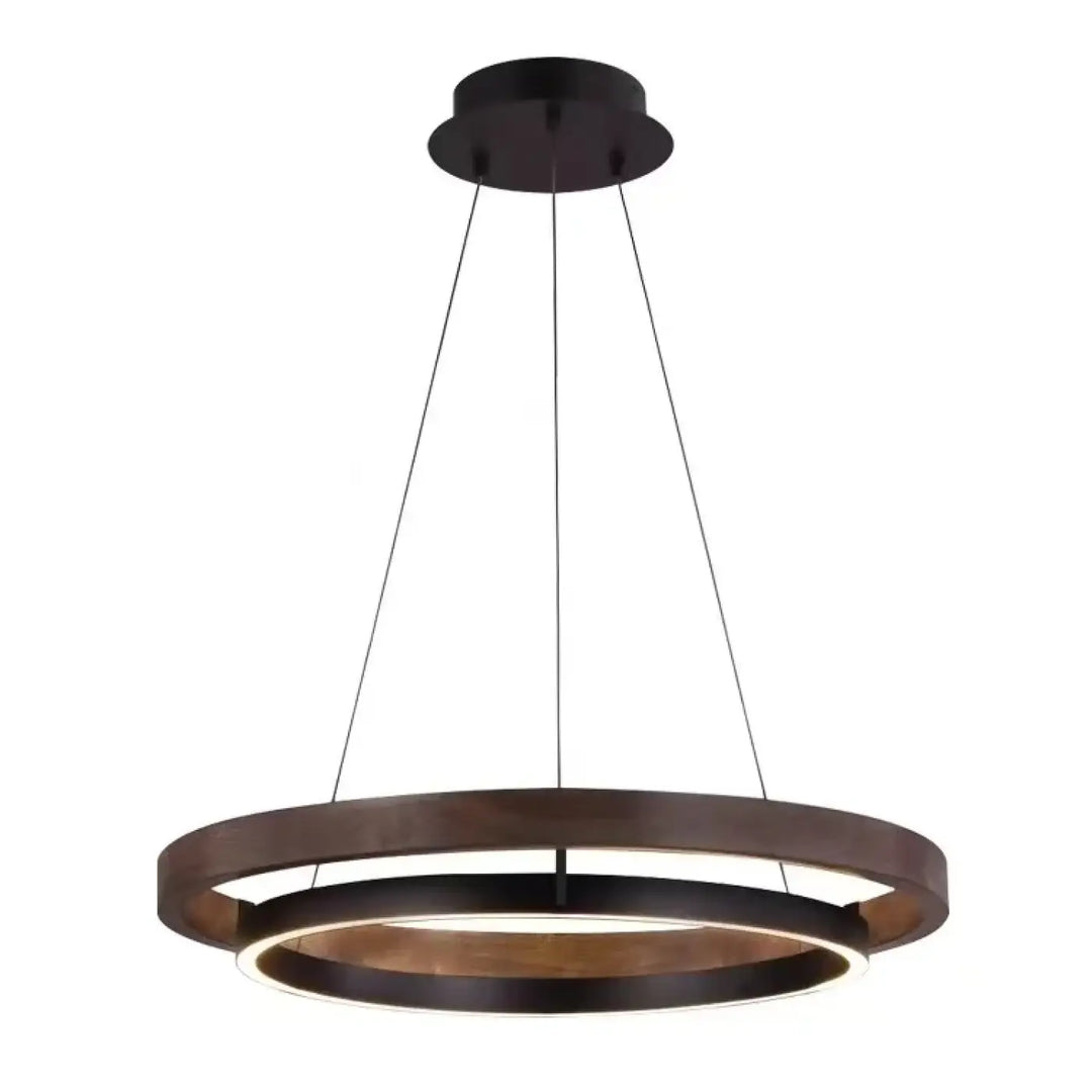 Suspension design moderne led à double anneaux