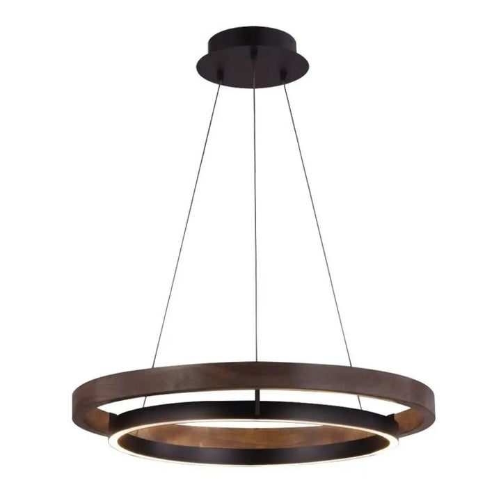 Suspension design moderne led à double anneaux