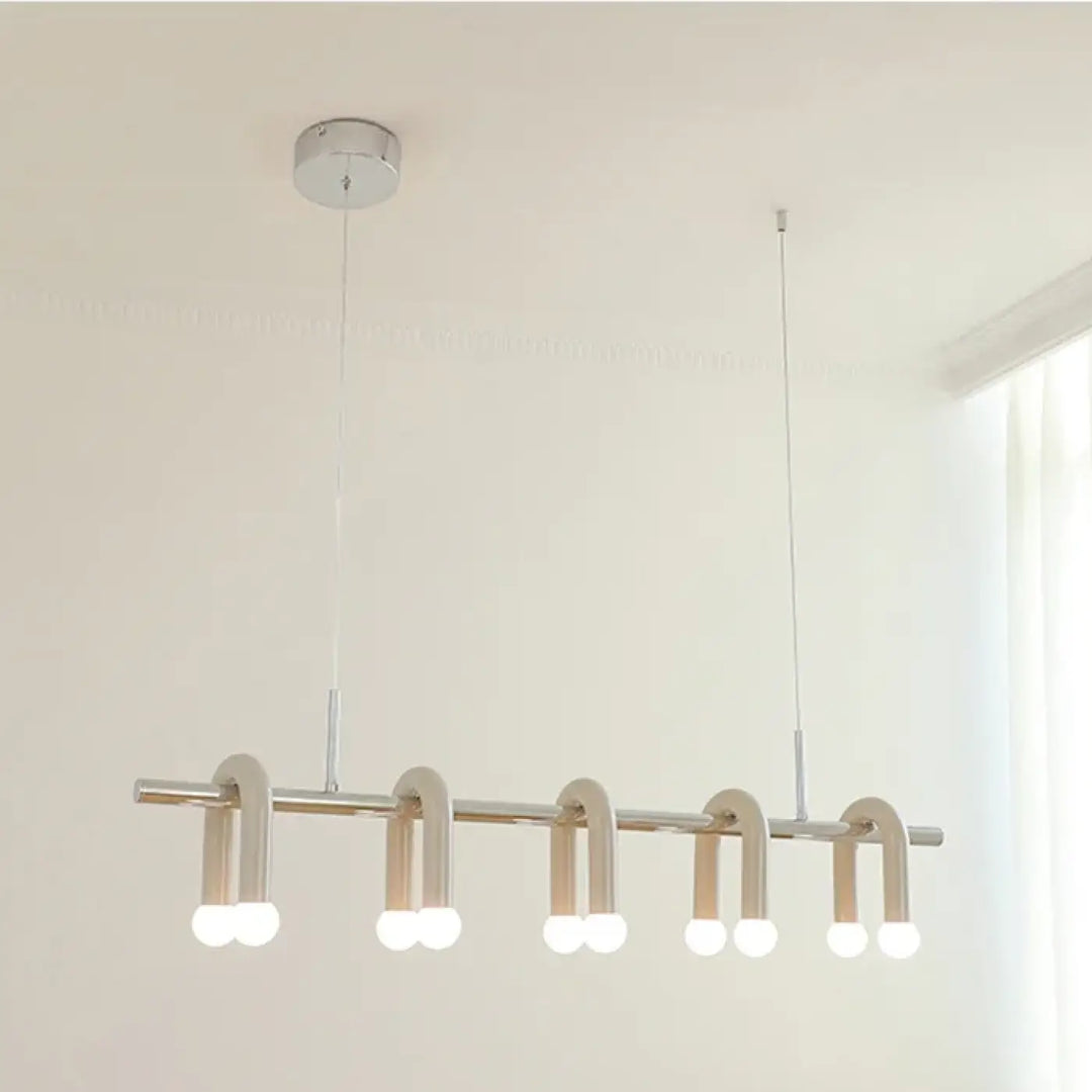 Suspension moderne linéaire à lumières multiples élégance