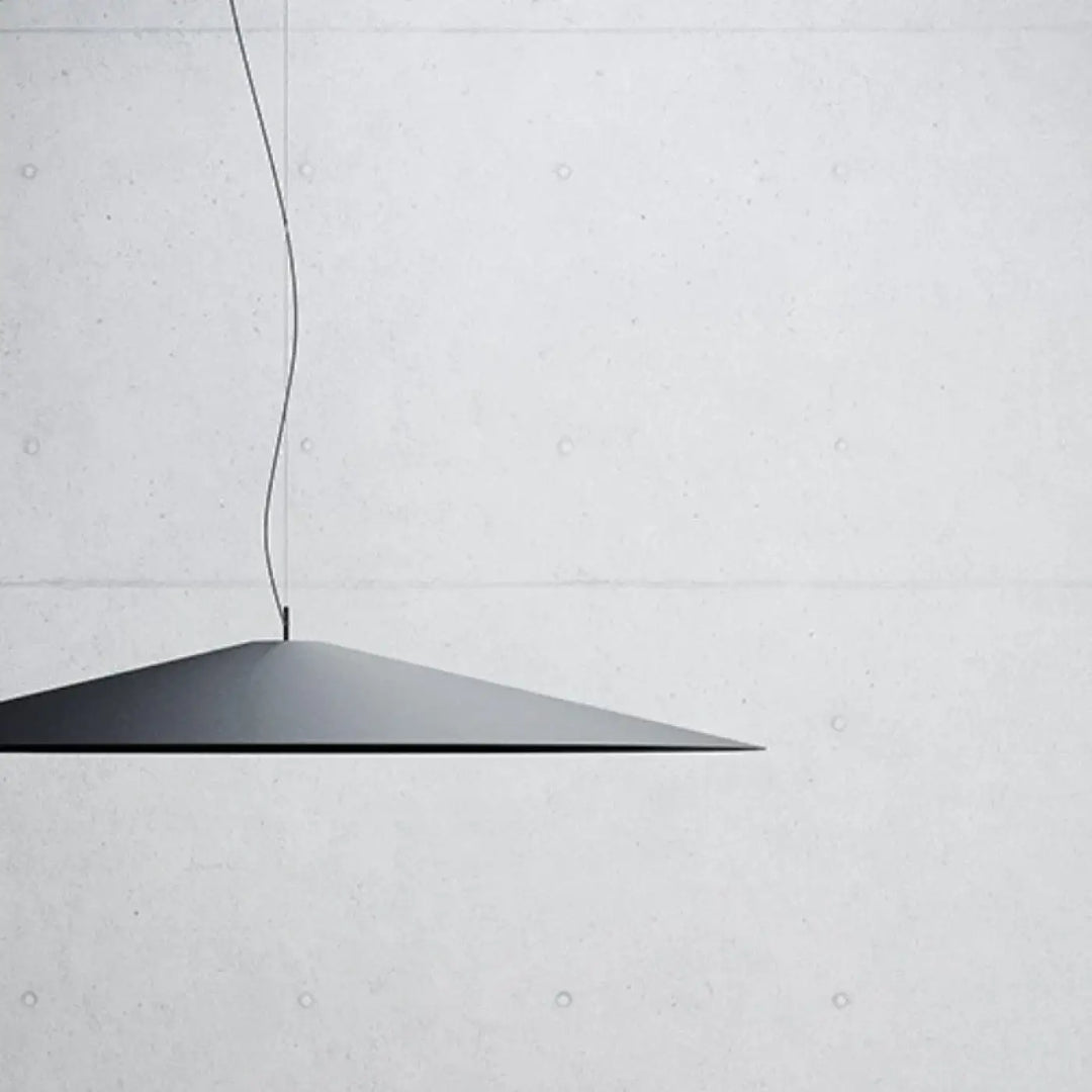 Suspension moderne plate en métal style minimaliste noir