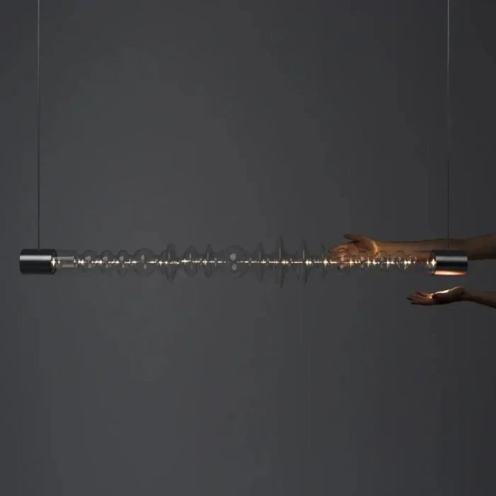 Suspension luminaire moderne en verre horizontal design