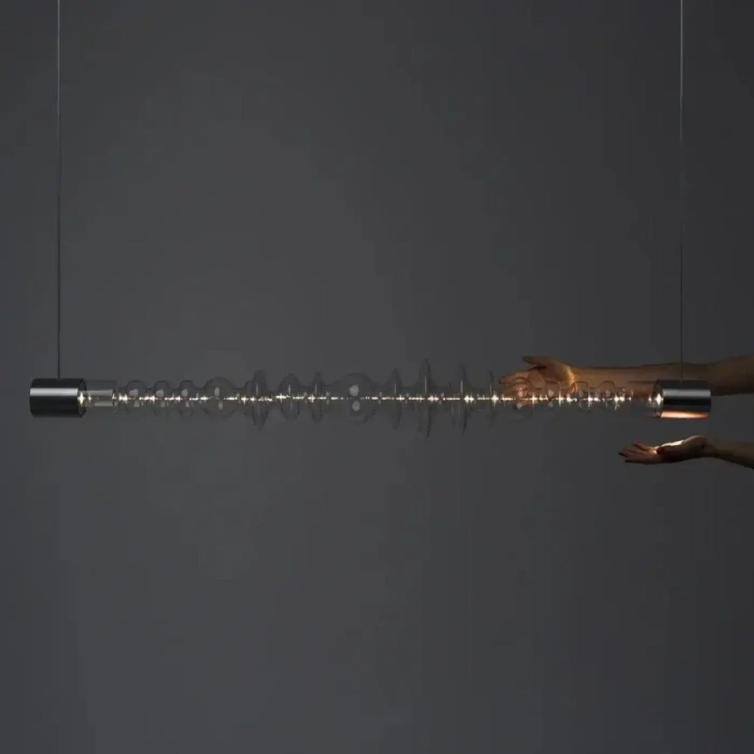 Suspension luminaire moderne en verre horizontal design