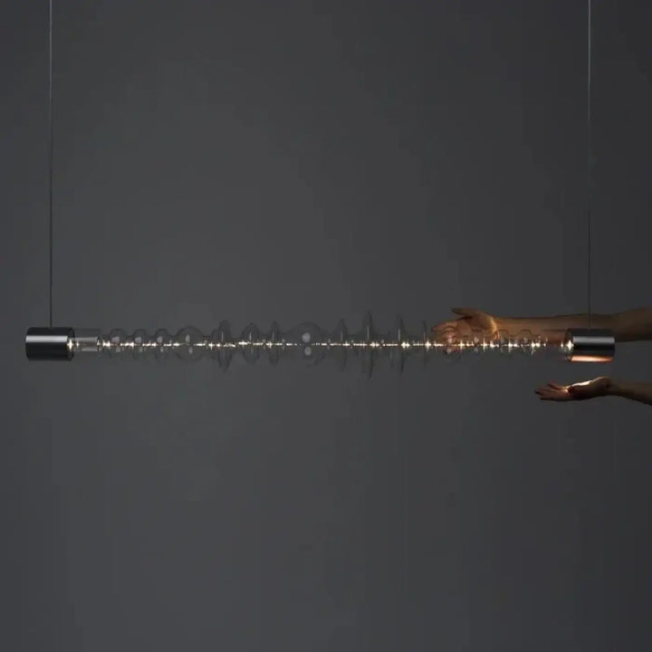 Suspension luminaire moderne en verre horizontal design