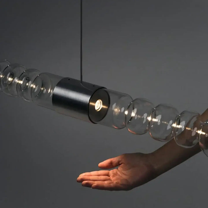 Suspension luminaire moderne en verre horizontal design