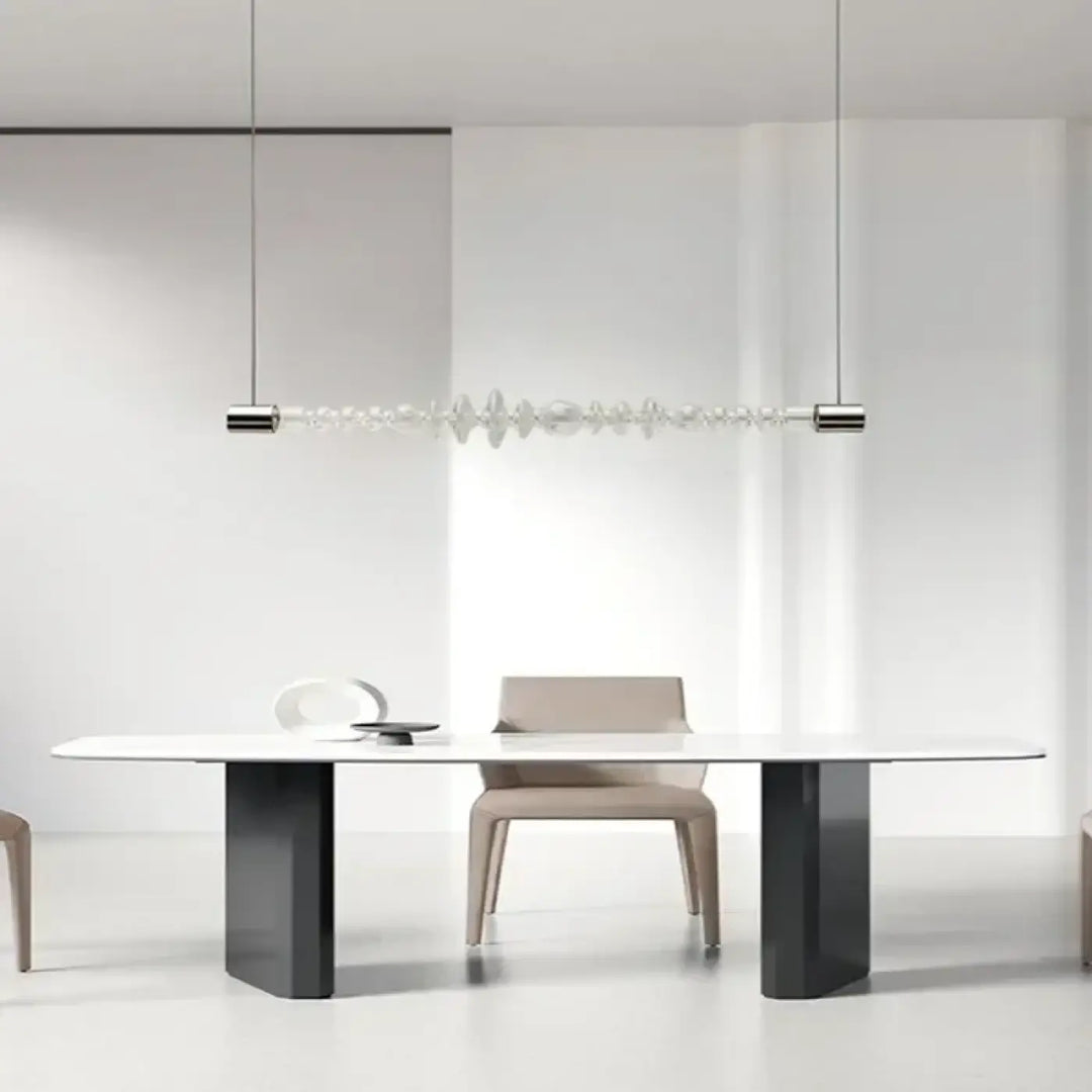 Suspension luminaire moderne en verre horizontal design