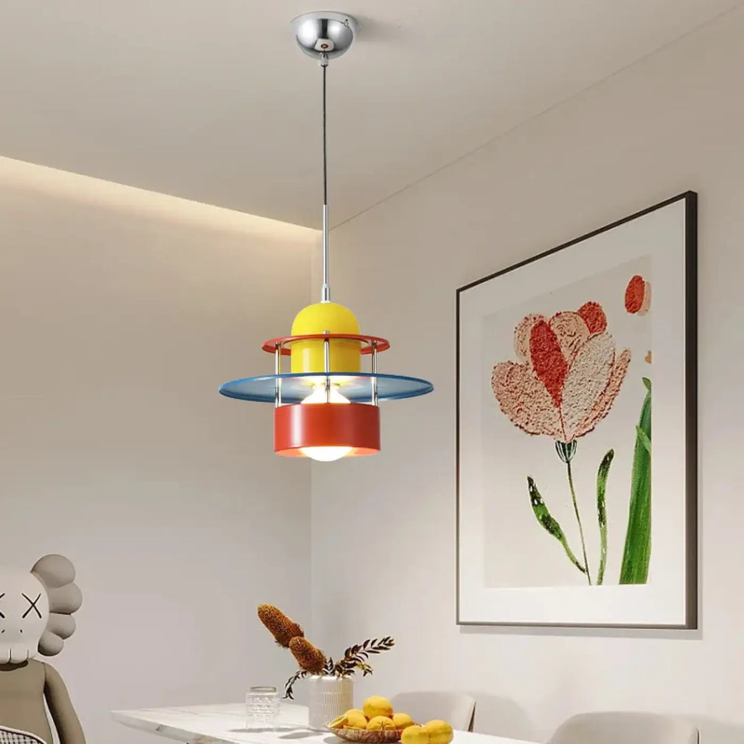 Suspension design multicolore moderne style rétro pour chambre

