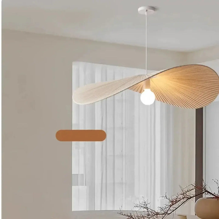 Suspension Design Naturel En Tissu Forme Aile Élégante