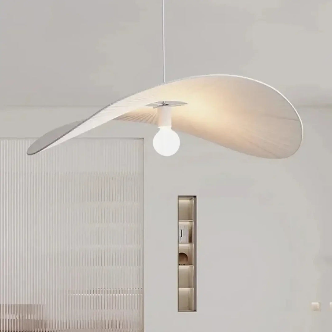 Suspension Design Naturel En Tissu Forme Aile Élégante