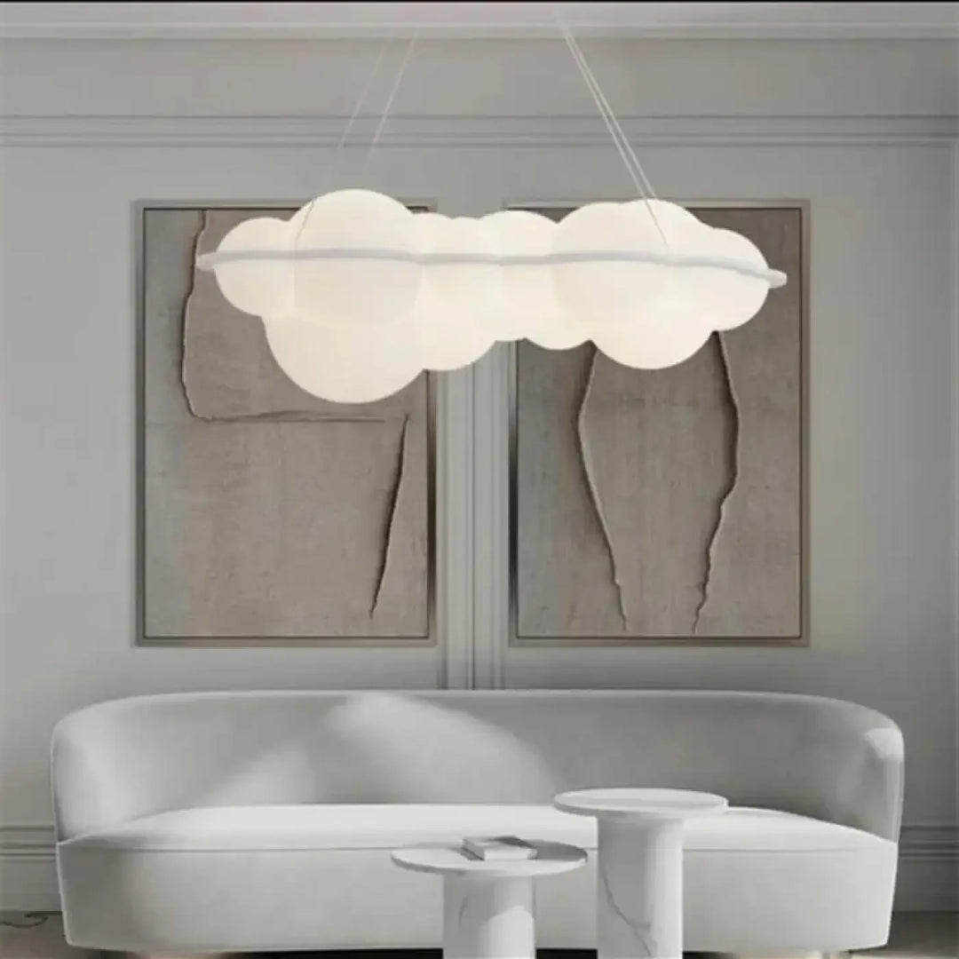 Suspension design en nuages LED blanc

