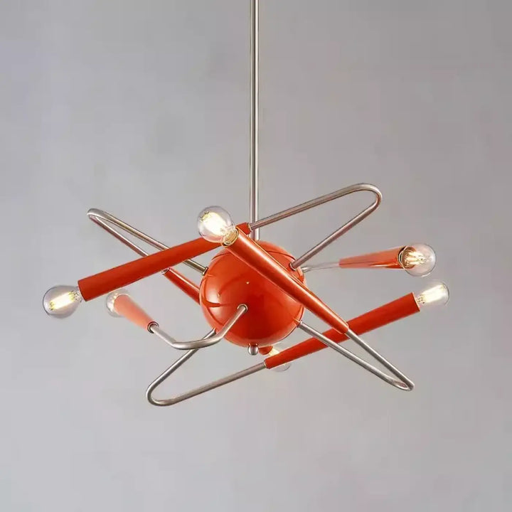 Suspension design orange style sputnik contemporain moderne