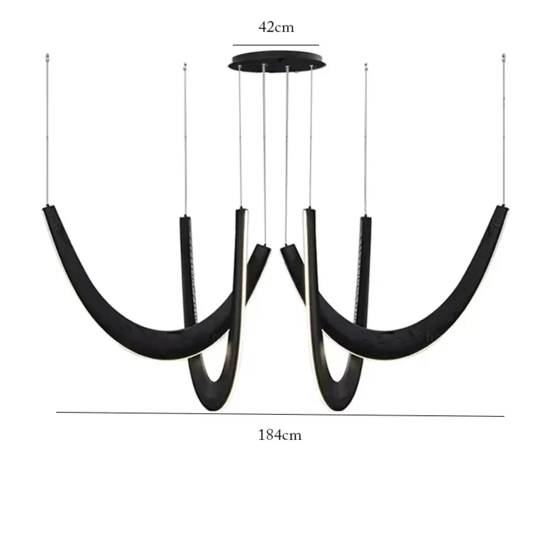 Suspension design organique en bois led contemporaine chic