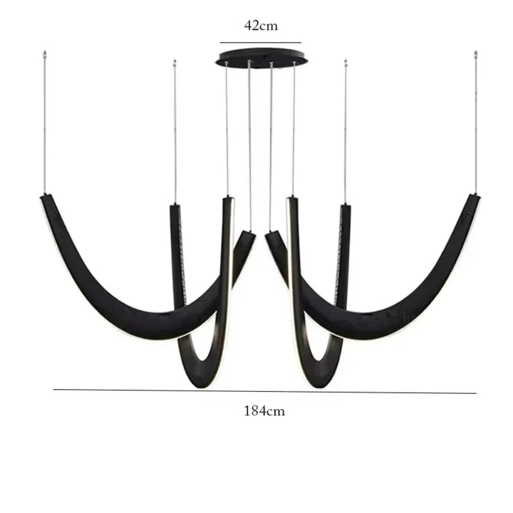 Suspension design organique en bois led contemporaine chic