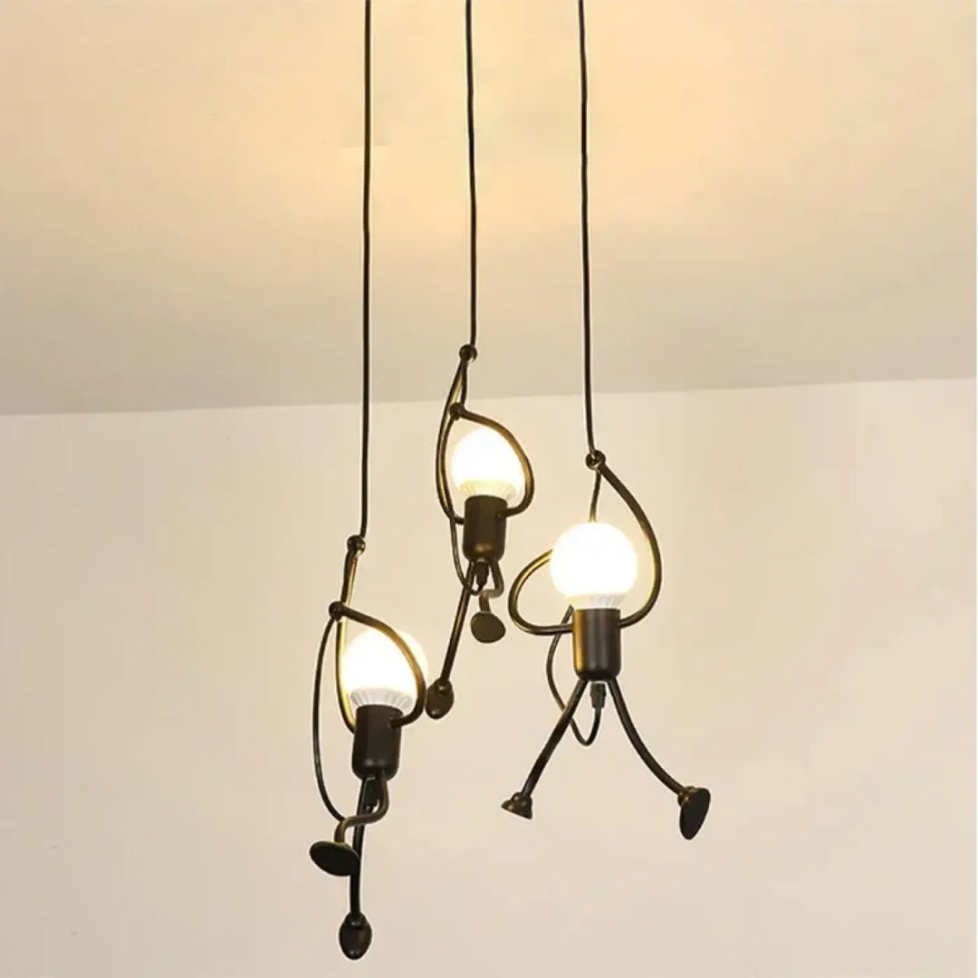 Suspension design original figurine métal moderne
