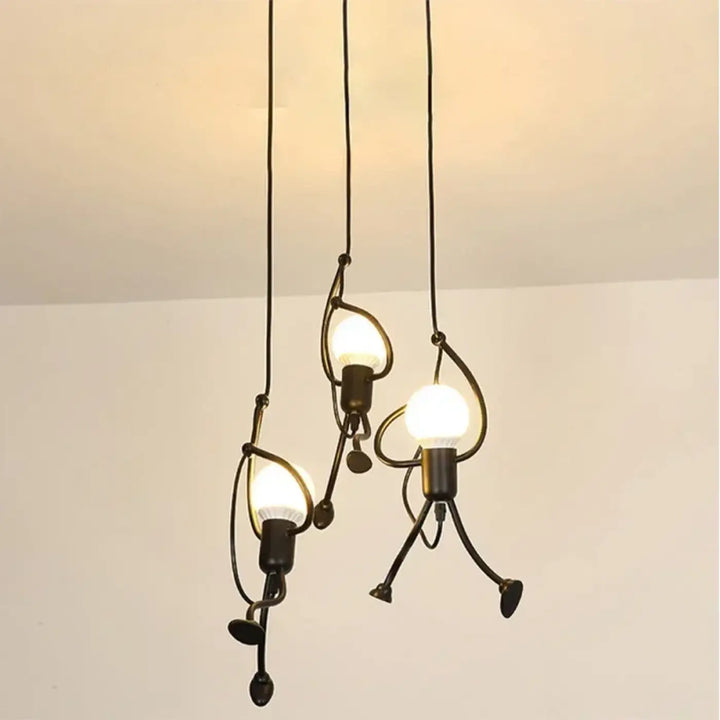 Suspension design original figurine métal moderne