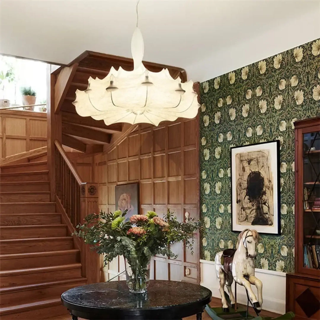 Suspension Design Originale Blanche Style Contemporain