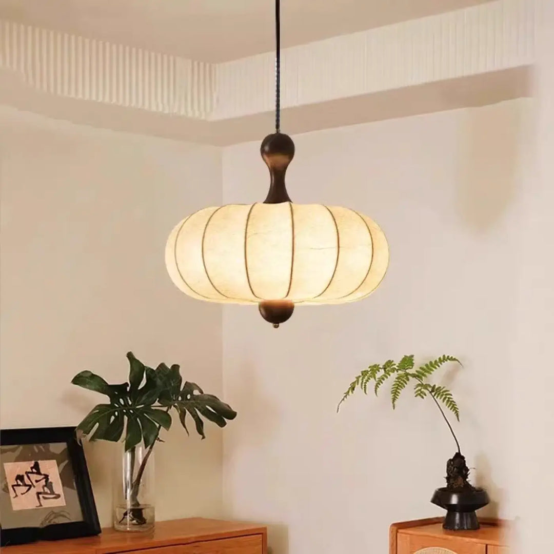 Suspension luminaire en papier blanc inspirée du style japonais