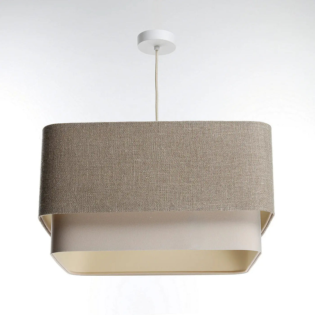 Pendant lamp Kwadro Duo – Taupe