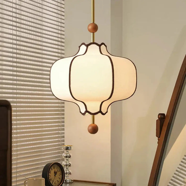Suspension design en verre opalin style asiatique chic