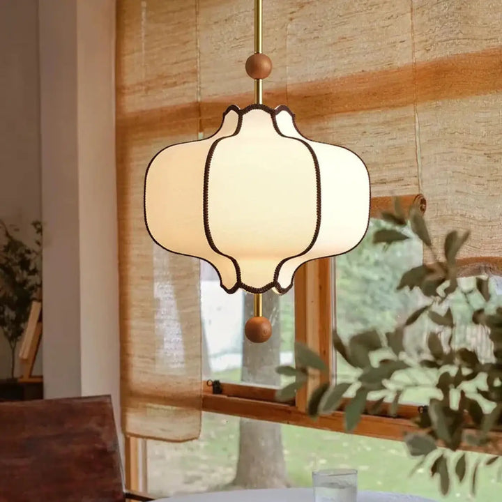 Suspension design en verre opalin style asiatique chic
