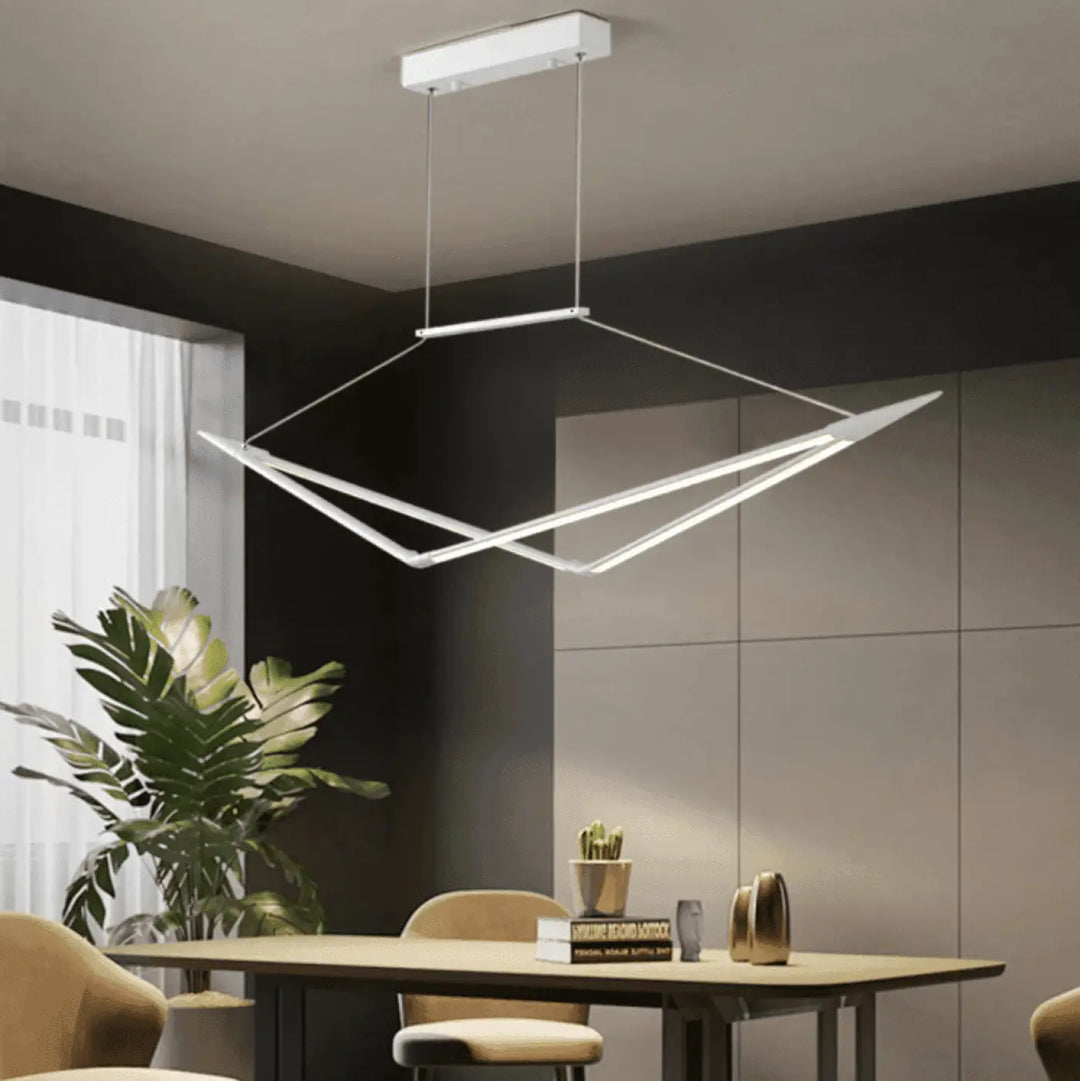 Suspension Dimmable Forme Croix Acrylique Moderne