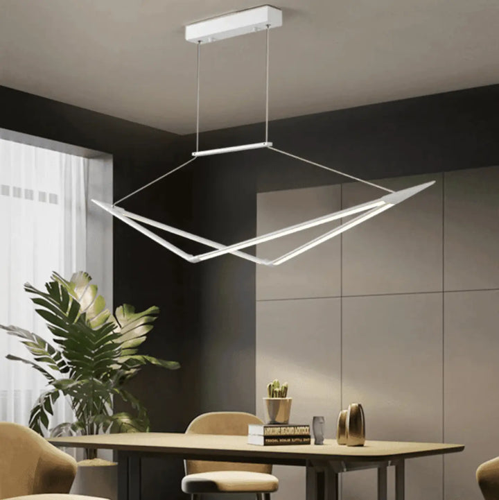 Suspension Dimmable Forme Croix Acrylique Moderne