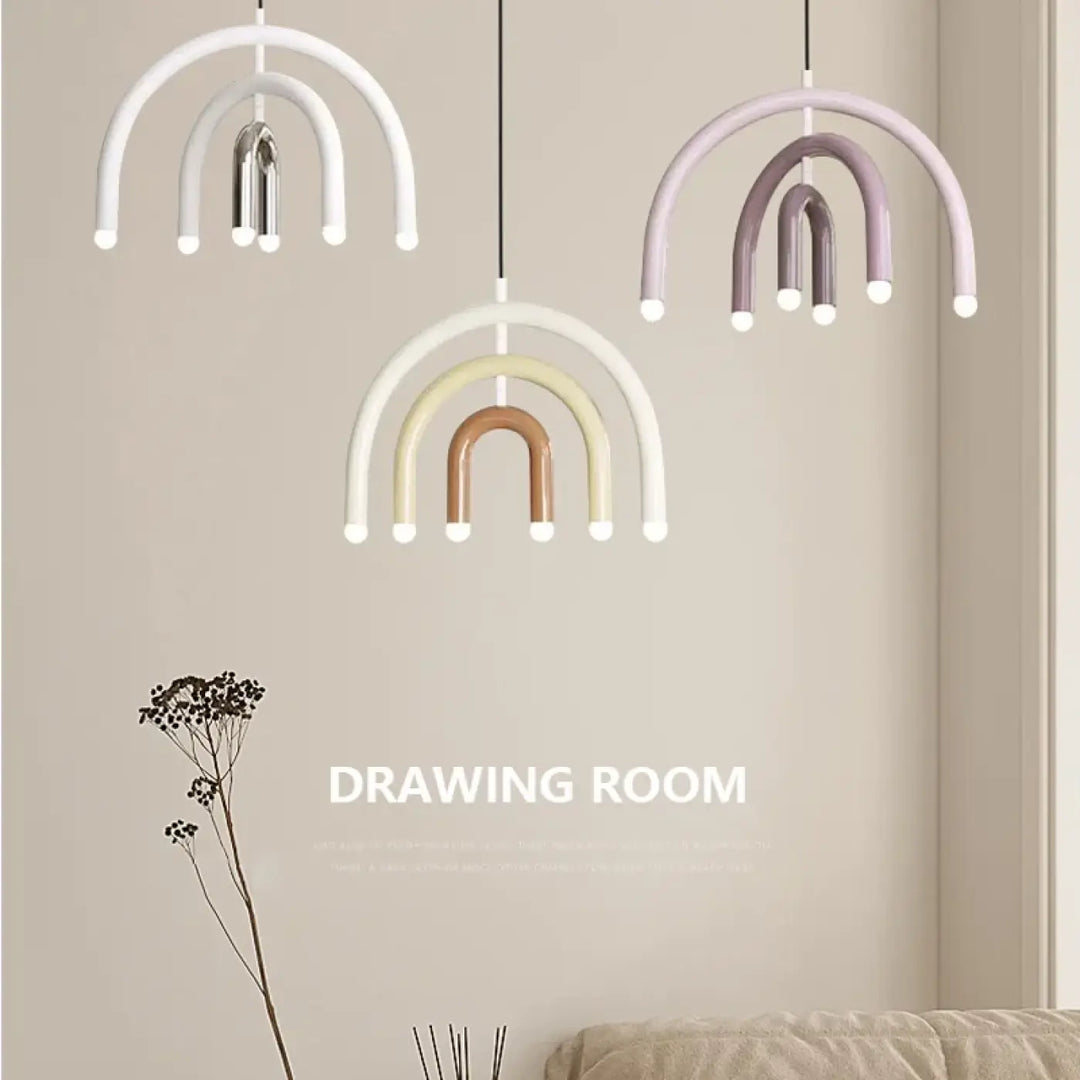 Suspension Enfant Arc-En-Ciel Design Pastel Moderne

