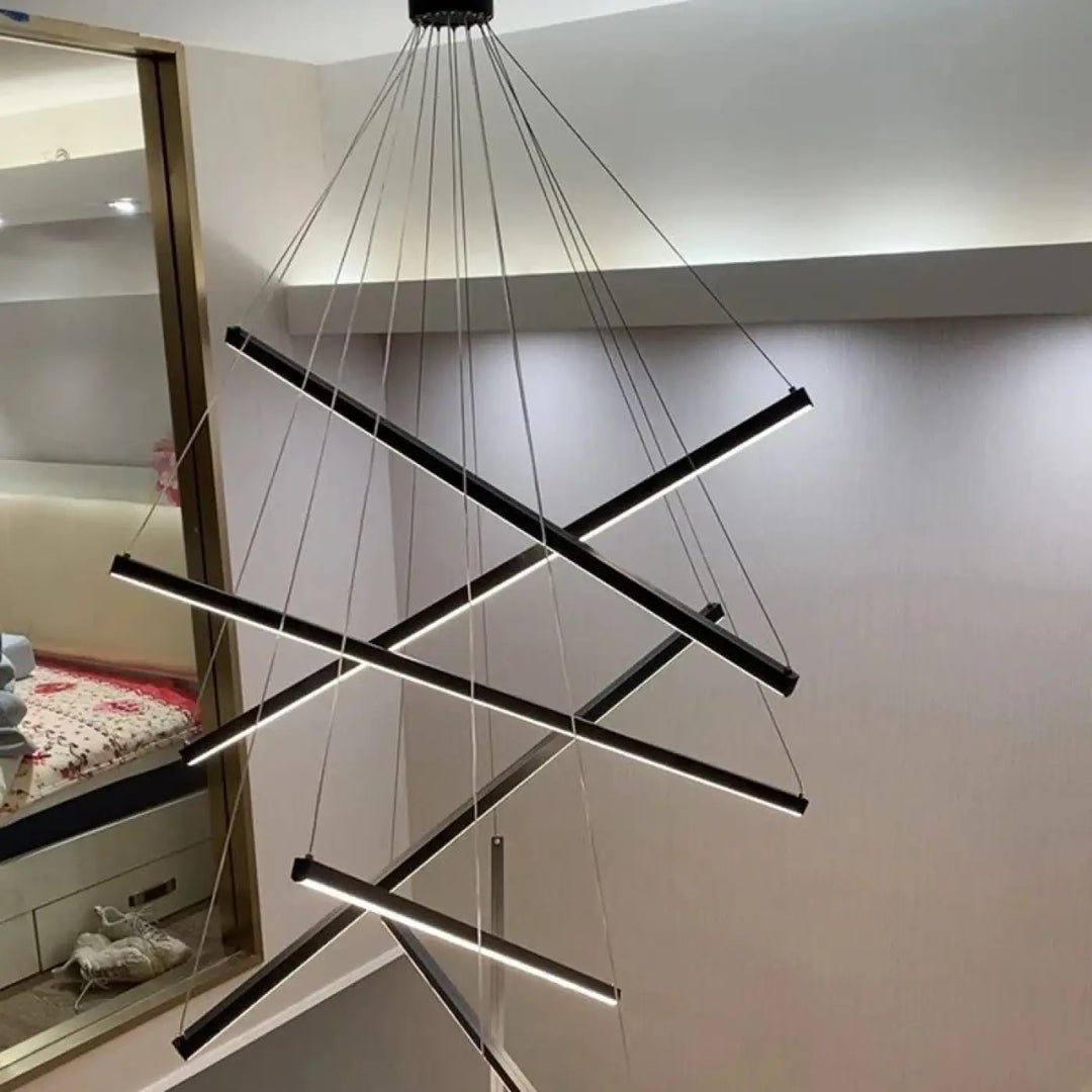 Luminaire design xxl forme croix acrylique moderne