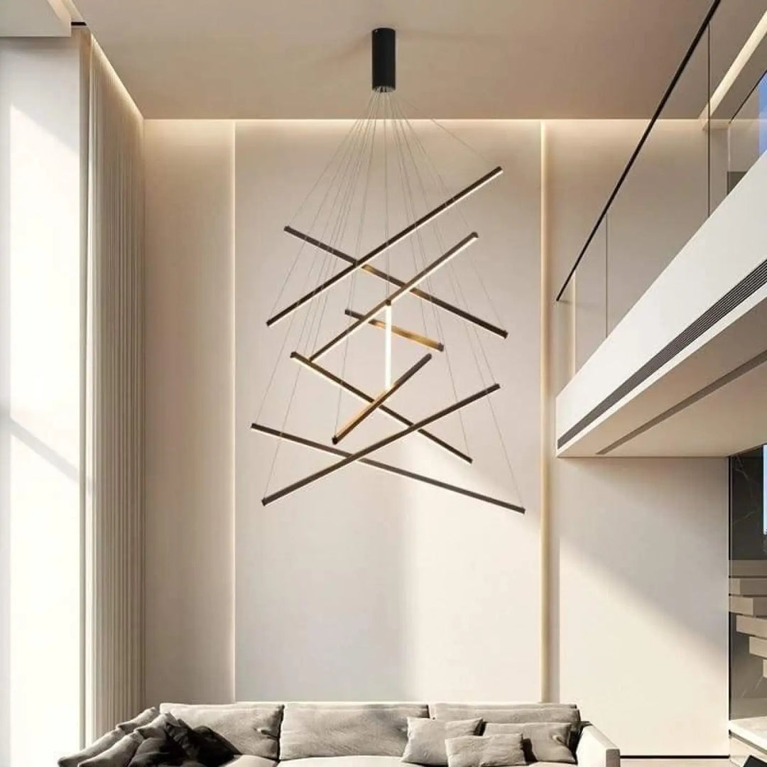 Luminaire Design XXL Forme Croix Acrylique Moderne