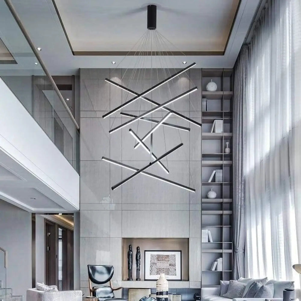 Luminaire Design XXL Forme Croix Acrylique Moderne