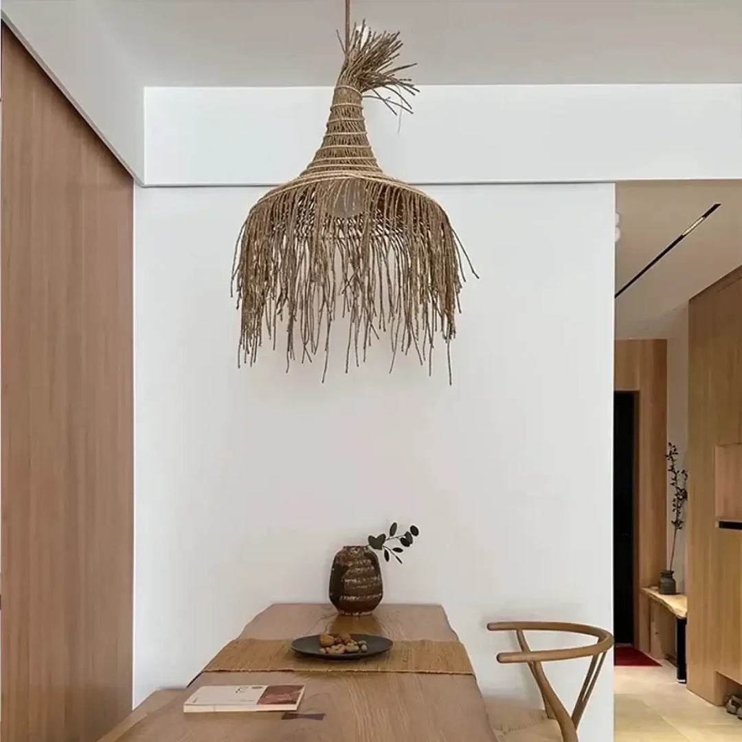Suspension en fibres naturelles style bohème chic pour cuisine ou salo…

