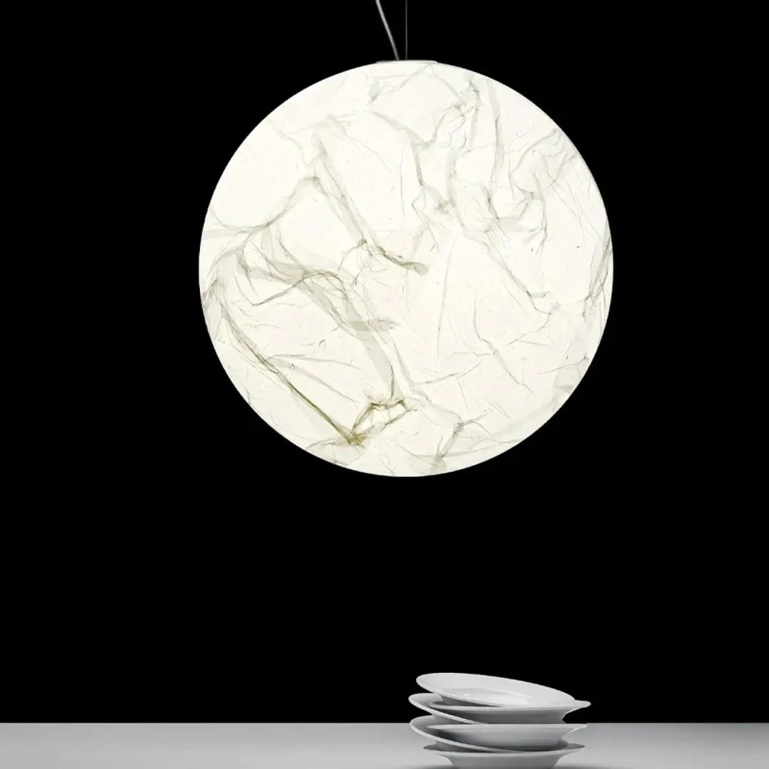 Suspension Globe Effet Marbre Blanc Design Moderne Minimaliste

