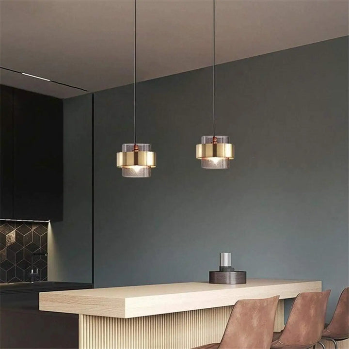 Suspension Industrielle Esprit Loft En Verre