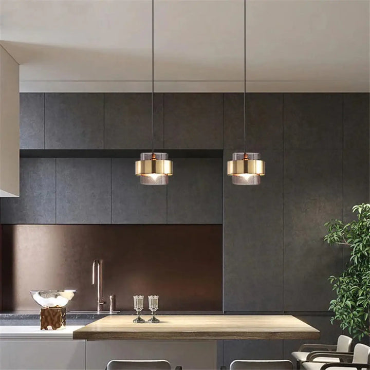 Suspension Industrielle Esprit Loft En Verre