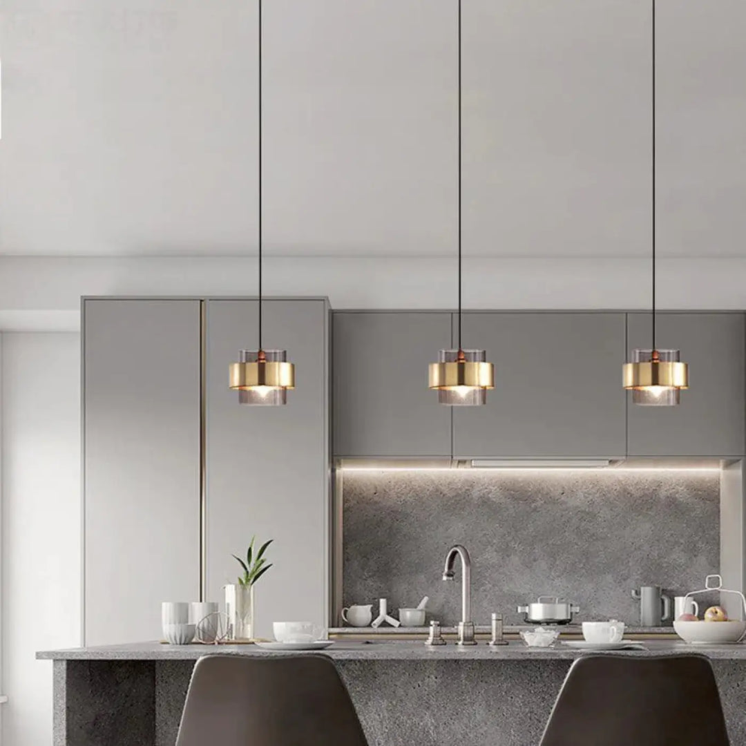 Suspension Industrielle Esprit Loft En Verre