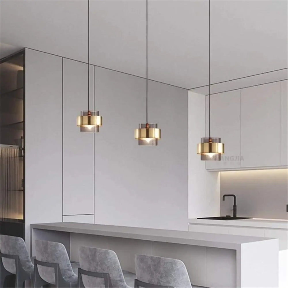 Suspension Industrielle Esprit Loft En Verre