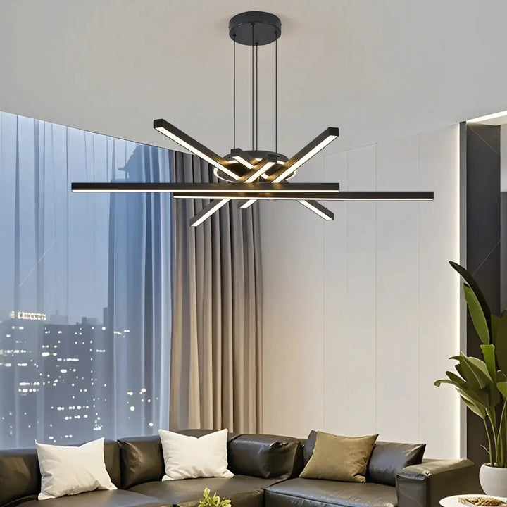 Suspension led croisée design minimaliste et élégante