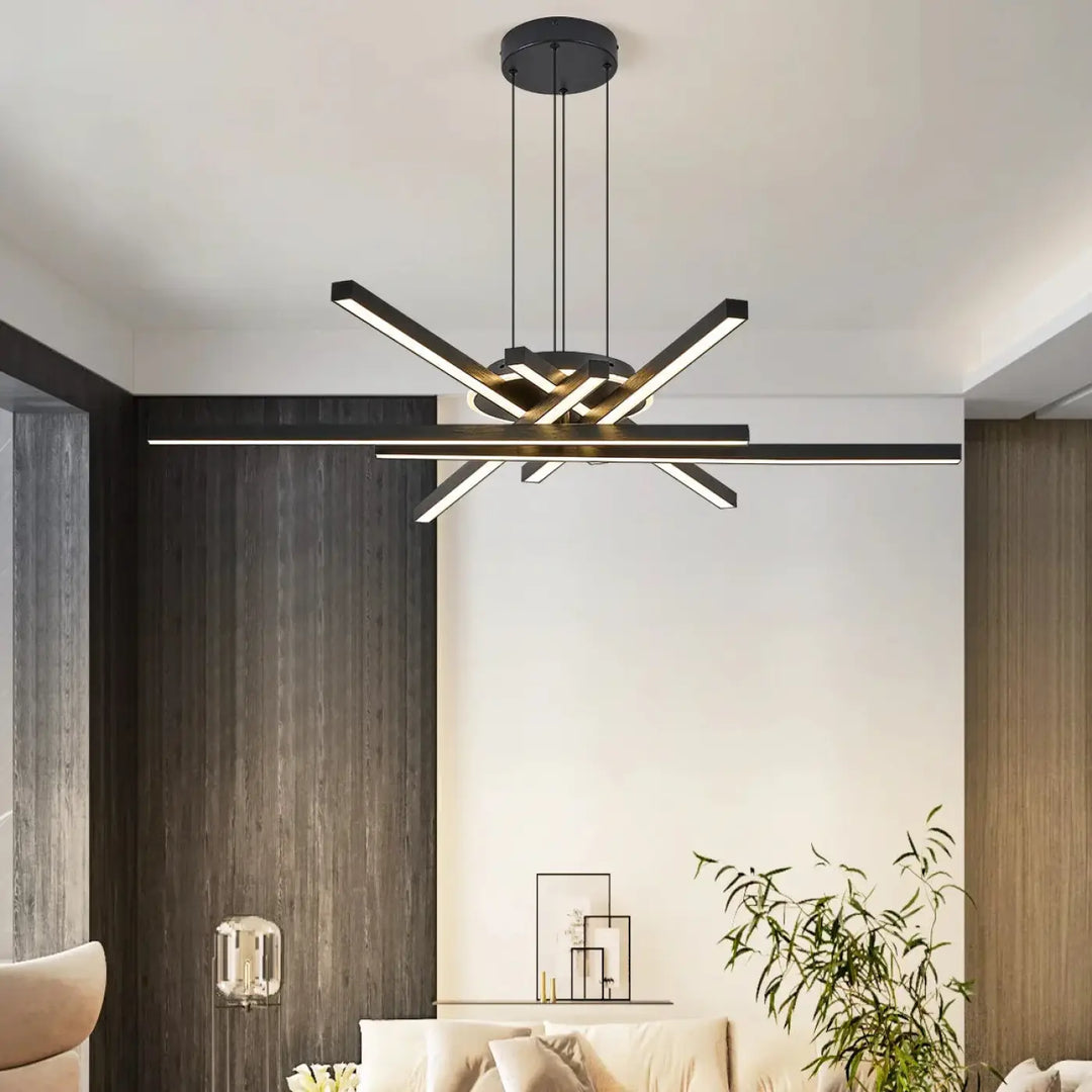 Suspension led croisée design minimaliste et élégante