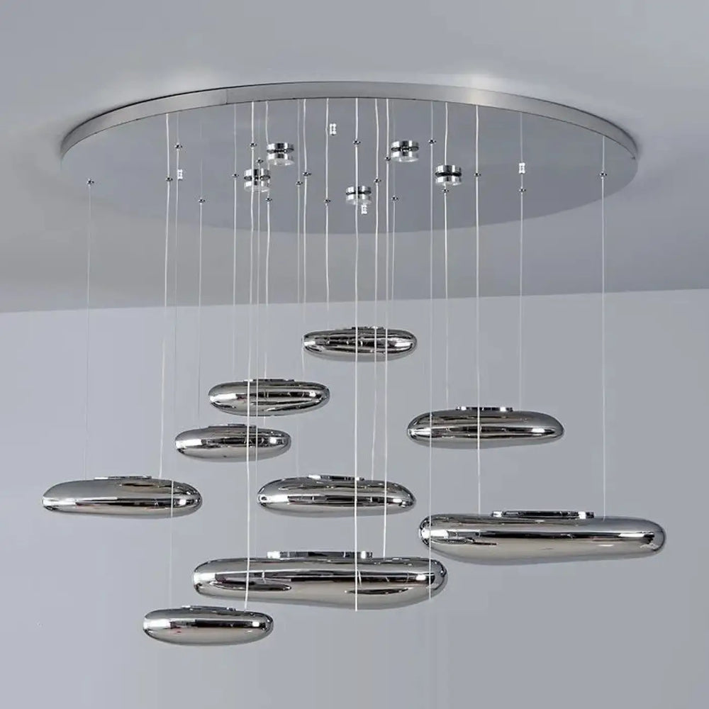 Suspension design élégant forme galets style moderne