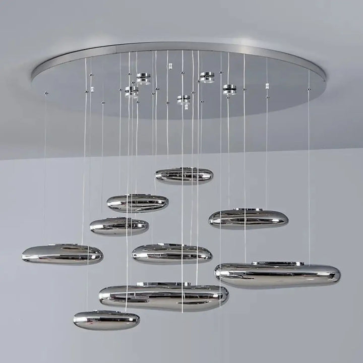 Suspension design élégant forme galets style moderne