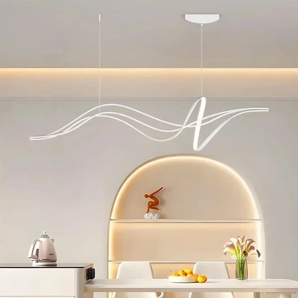 Suspension LED design à forme ondulée moderne et élégant


