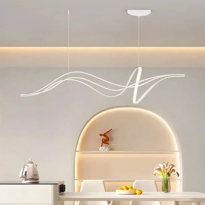 Suspension LED design à forme ondulée moderne et élégant

