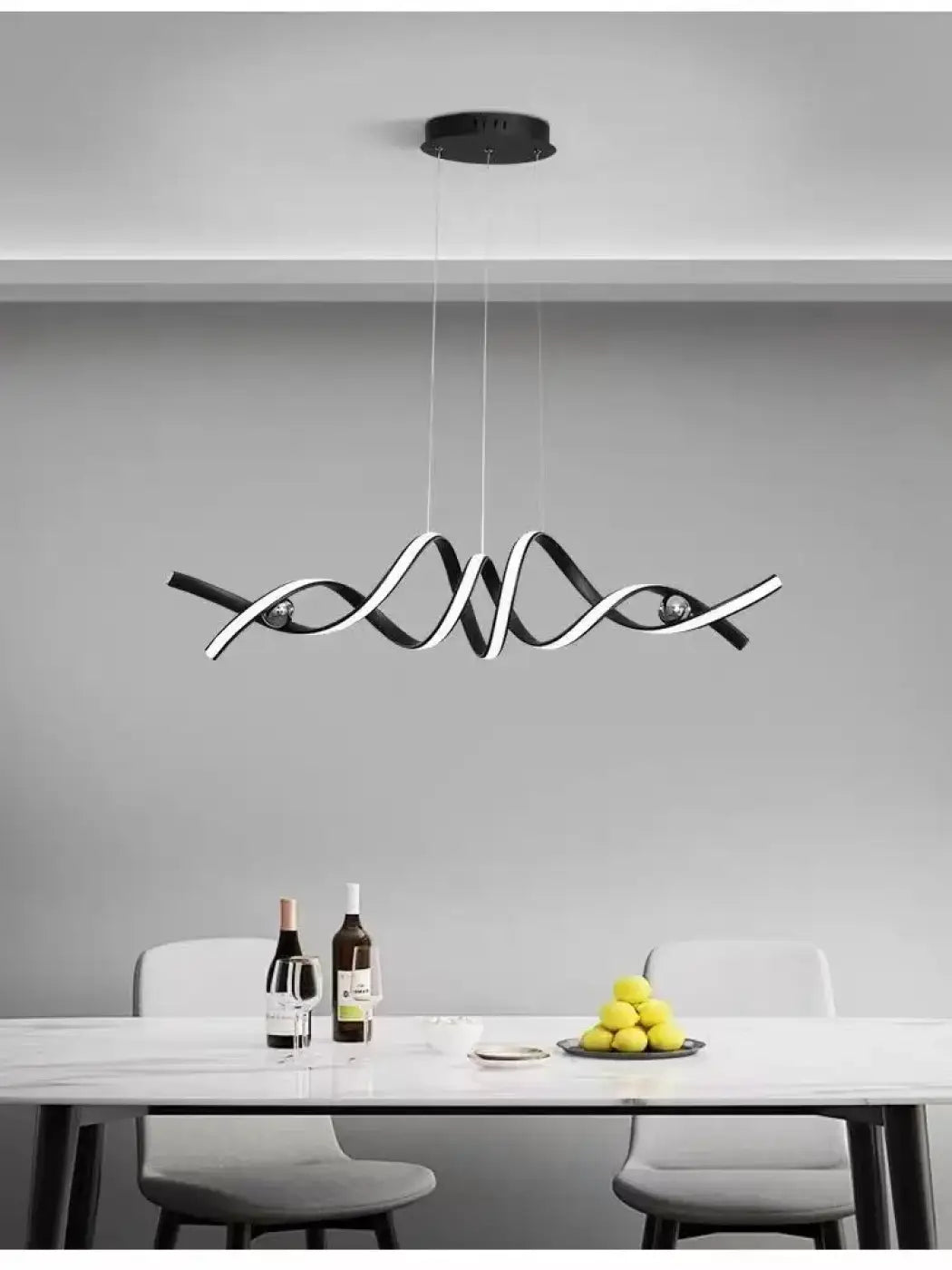 Suspension LED Dorée Design Sculptural Spirale Moderne et Élégante