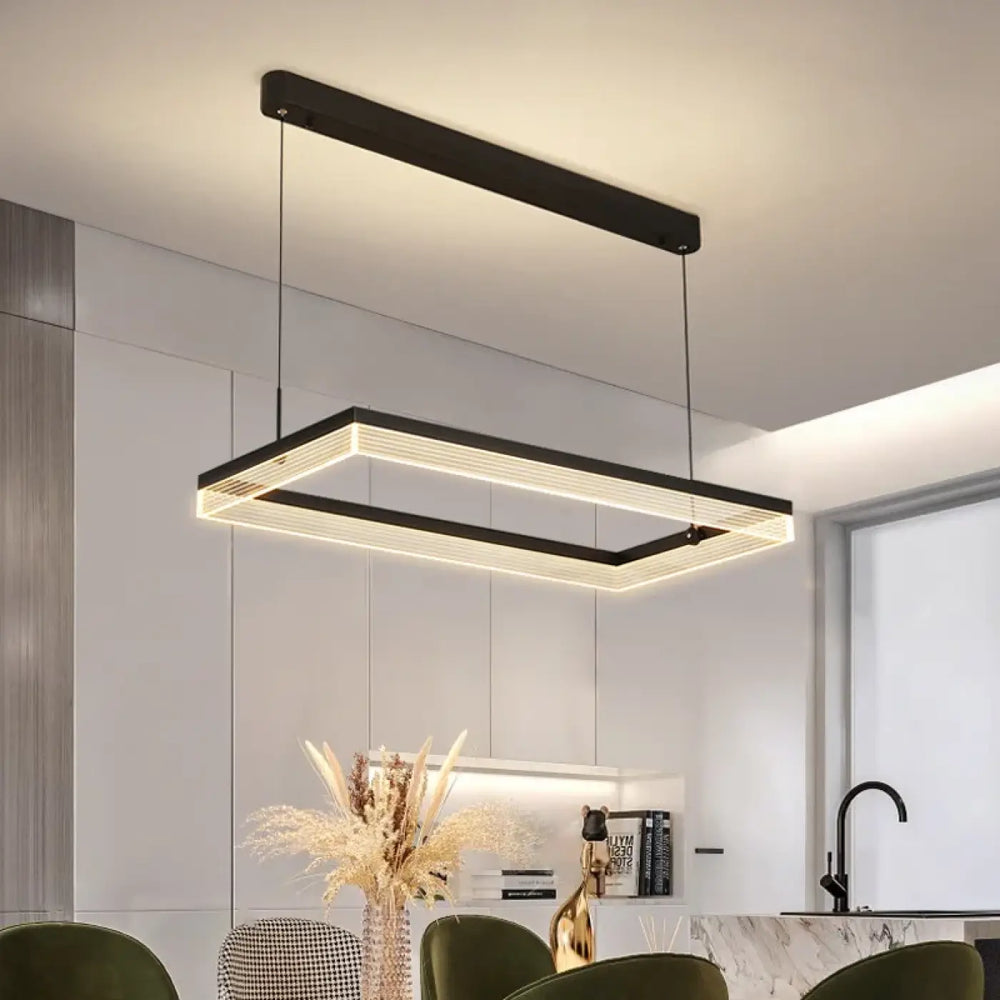 Suspension élégant design contemporain noir intérieur chic