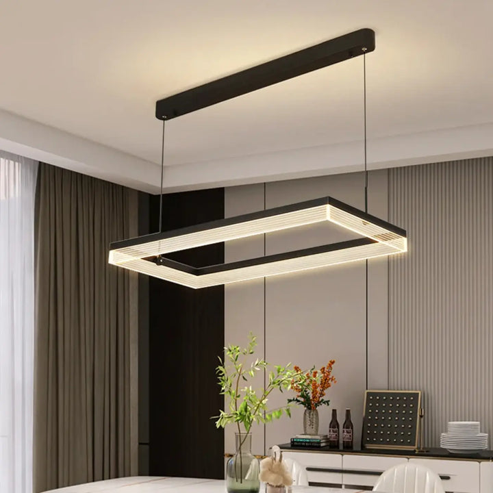 Suspension élégant design contemporain noir intérieur chic